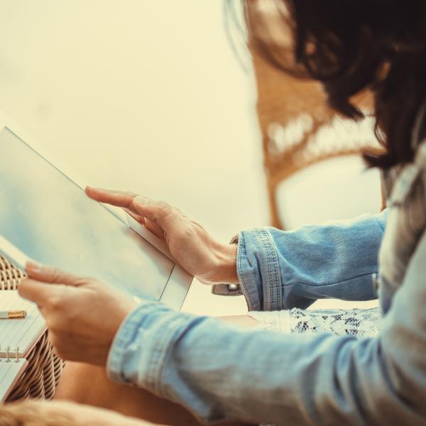 Women looking at tablet